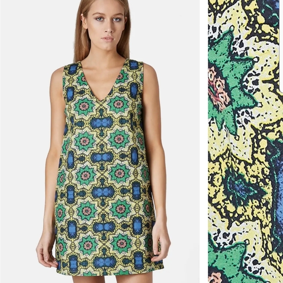 Topshop Dresses & Skirts - Topshop Tapestry Print Double V Neck Sundress